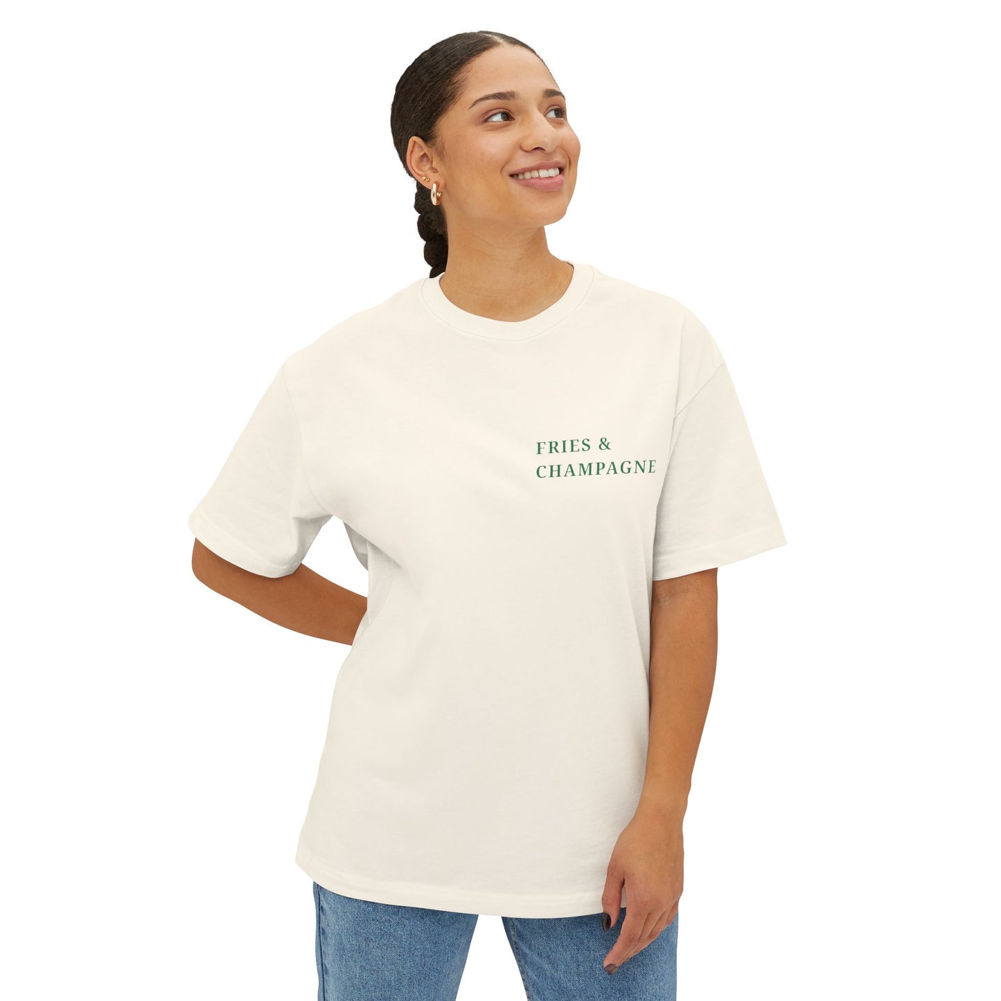 Fries & Champagne Oversized T-Shirt