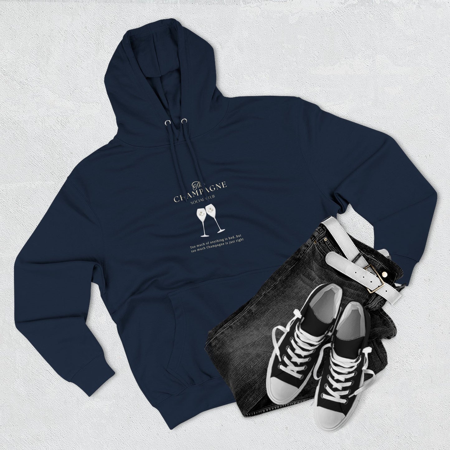 Champagne Social Club Design - Fleece Hoodie